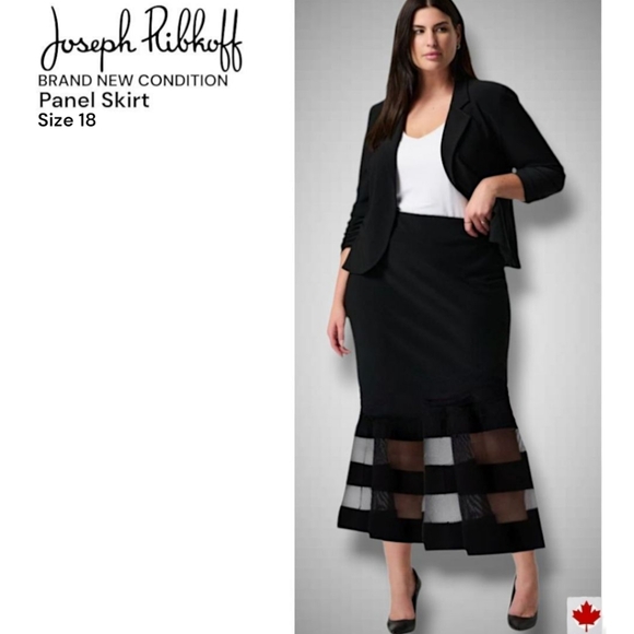 Joseph Ribkoff Sheer Panel Maxi Skirt BRAND NEW CONDITION - Picture 7 of 7